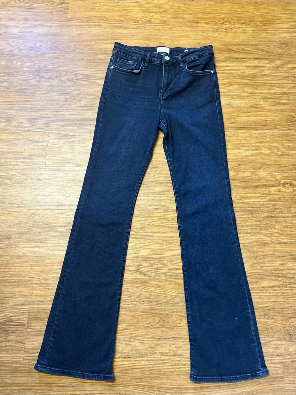 FRAME Le Mini Boot Onyx Indigo Dark Wash Cropped Bootcut Jeans Size 29